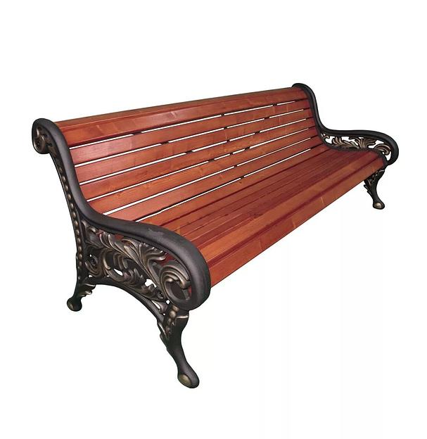 Чугунная скамейка парковая «Новый парк» ОПТ фото 1