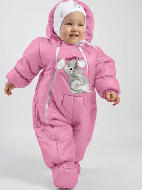 Комбинезон-конверт «Трансформер», Зима, Розовый арт 147шм (80 см) фото 1