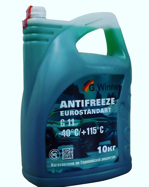 Антифриз зелёный EuroStandart G11  (-40/+115 °C), 10 кг ОПТ фото 1