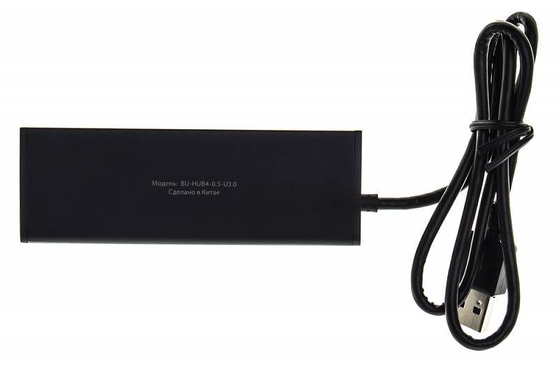 Разветвитель USB 3.0 Buro BU-HUB4-0.5-U3.0 4порт. черный фото 2