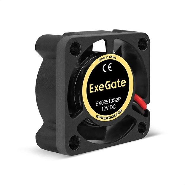 Exegate EX295212RUS Вентилятор 12В DC ExeGate EX02510S2P (25x25x10 мм, Sleeve bearing (подшипник скольжения), 2pin, 10000RPM, 22dBA) фото 1
