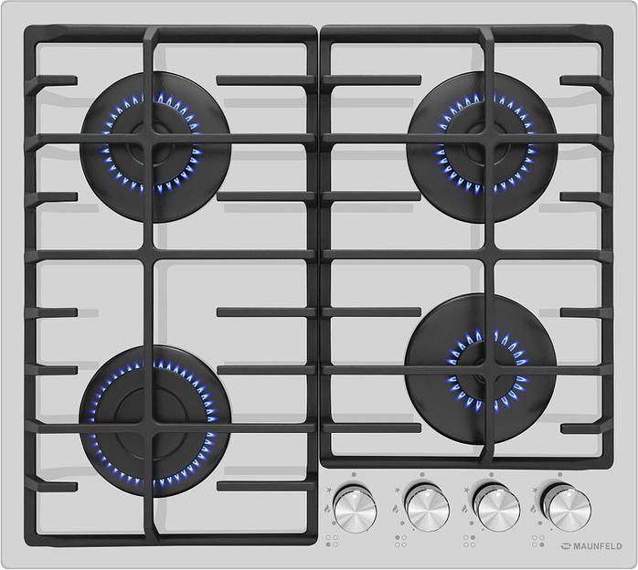 Газовая варочная поверхность Maunfeld EGHG.64.6CW/G белый фото 1