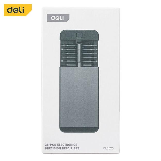 Набор прецизионных отверток Deli DL3525 25 предметов корпус из алюминиевого сплава фото 4