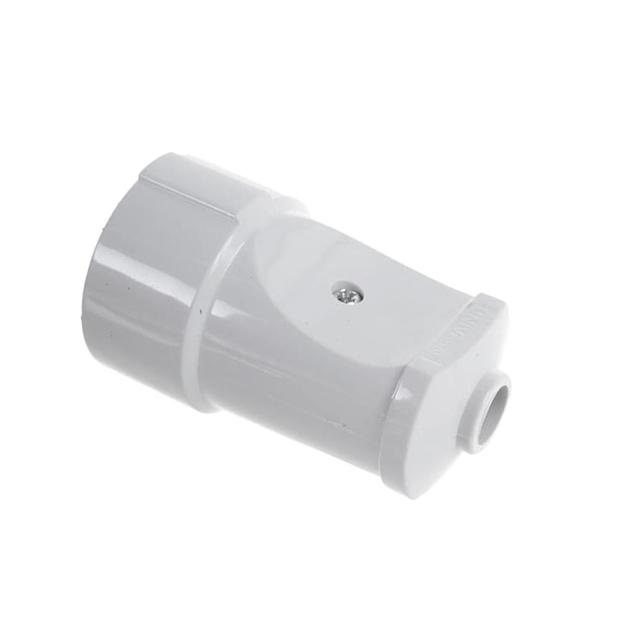 Штепсель с заземлением белый 16А 250В (еврослот) фото 2