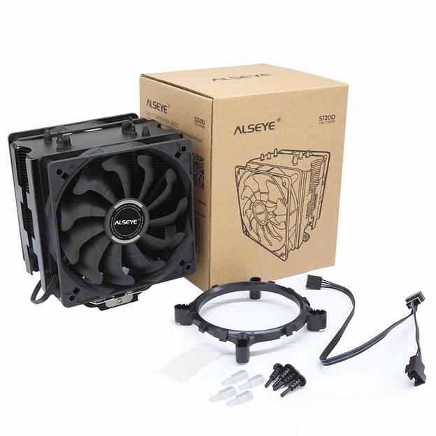 S120D-B Universal, TDP 135W, 2x120FAN, 4 heat pipe, PWM, RTL{20} (874258) фото 5