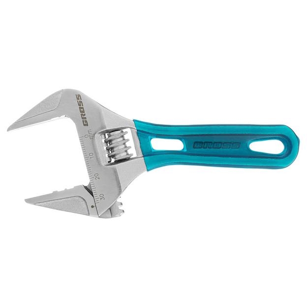 Ключ разводной, 140 мм,CrV, укороченная ручка фото 3