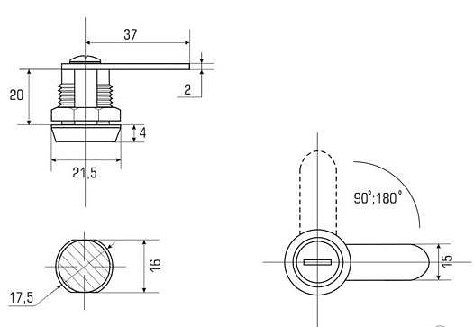 Почтовый замок Banggu 20 мм фото 2