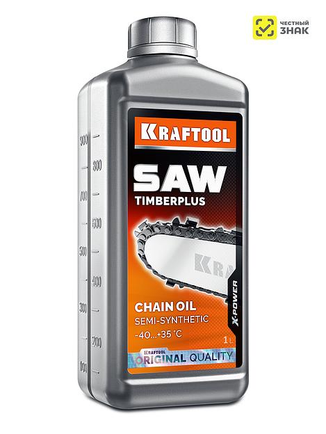 KRAFTOOL TimberPlus, 1 л, цепное полусинтетическое масло для бензо и электропил (41521-1) фото 1