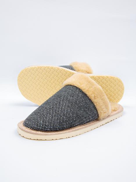 Тапочки мужские домашние закрытые с меховым отворотом опт фото 7