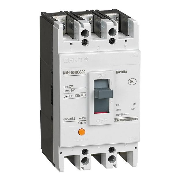 Автоматический выключатель CHINT NM1-63S/3Р 63A 15кА 126683 фото 1