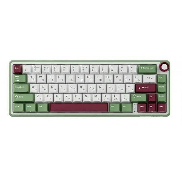 Компактная (65%) механическая клавиатура Royal Kludge R65 - проводная, 66 клавиш, Gasket Mount, Green Sand, переключатели RK Brown фото 1