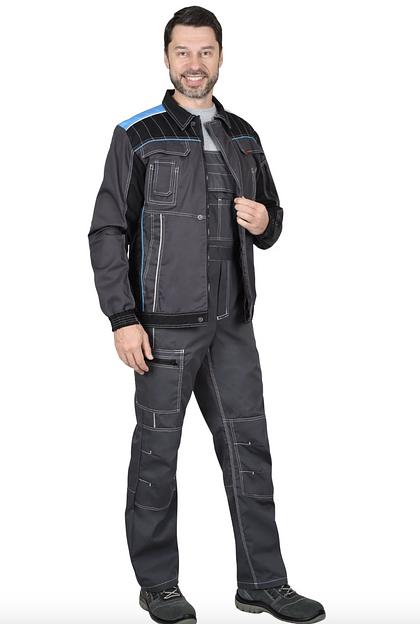 Костюм мужской рабочий «Престиж» серый (полукомбинезон), опт фото 1