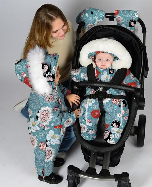 Комбинезон №193 Птички в цветах, арт 264ш/2 (74 см) фото 3