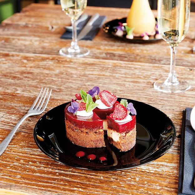 Тарелка d=190 мм. h=18 мм. без полей Эволюшн Блэк /6/24/2160/ фото 1