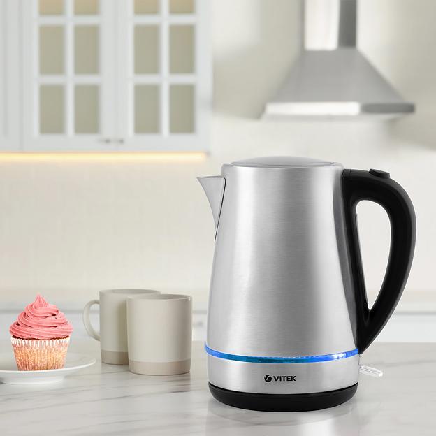 Чайник электрический Vitek VT-7096 1.7л. 2150Вт сталь корпус: нерж.сталь фото 6
