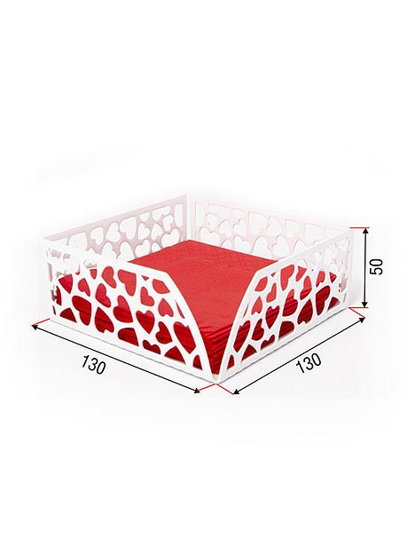 Салфетница Любовь  , держатель для салфеток на стол, Муар белый фото 1