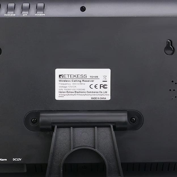 Табло вызова персонала Retekess R22105, черное фото 7