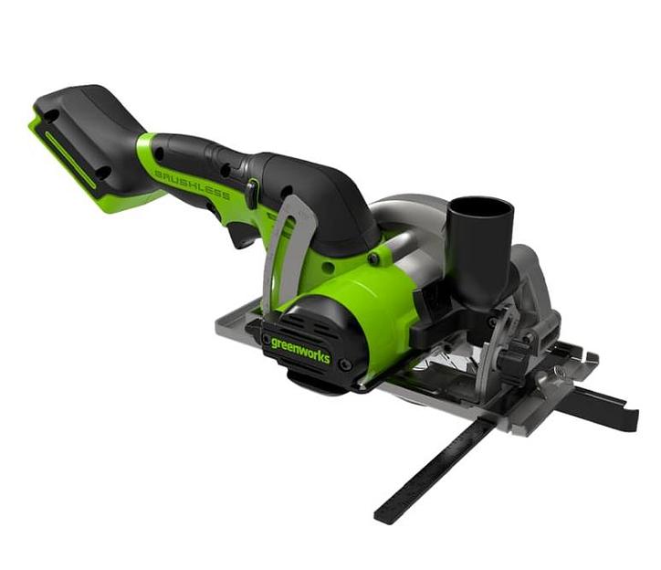 GreenWorks G24MCS Циркулярная мини пила аккумуляторная, 24V, бесщеточная, без АКБ и ЗУ [1501207] фото 2