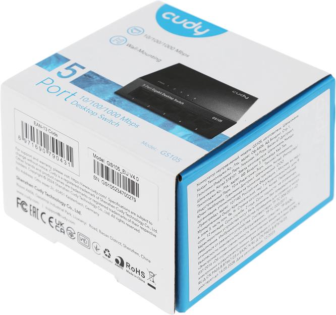 Коммутатор Cudy GS105 (L2) 5x1Гбит/с неуправляемый фото 8