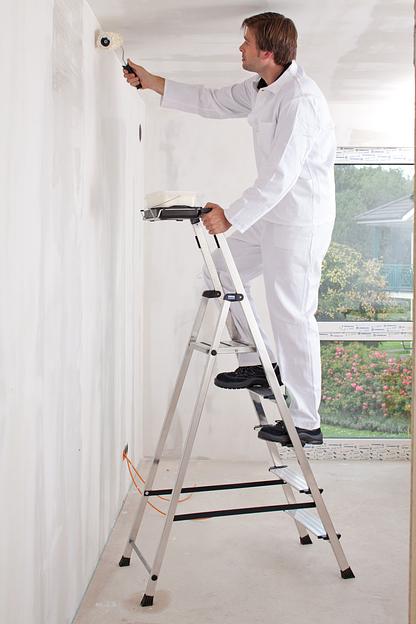 Стремянка Secury, 5 ступеней 100 мм, универсальная Multi-Grip полка фото 6