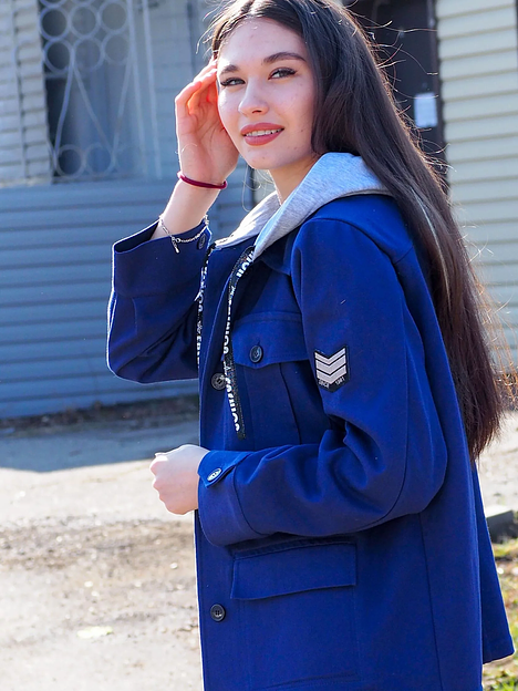 Жакет джинсовый «Спортсити» синий 48 ОПТ фото 6