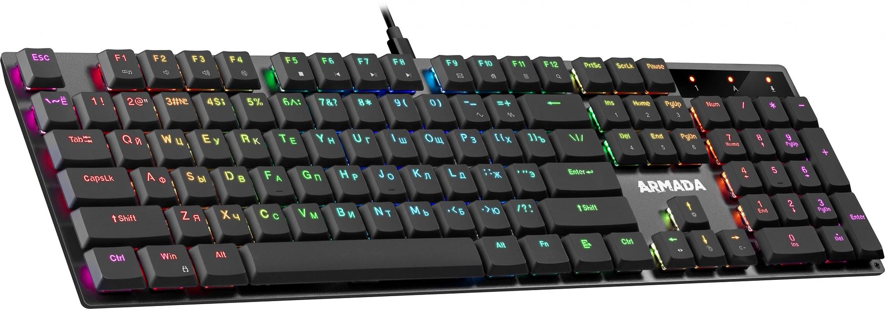 Клавиатура механическая DEFENDER (45004) Armada GK-004 RU фото 8