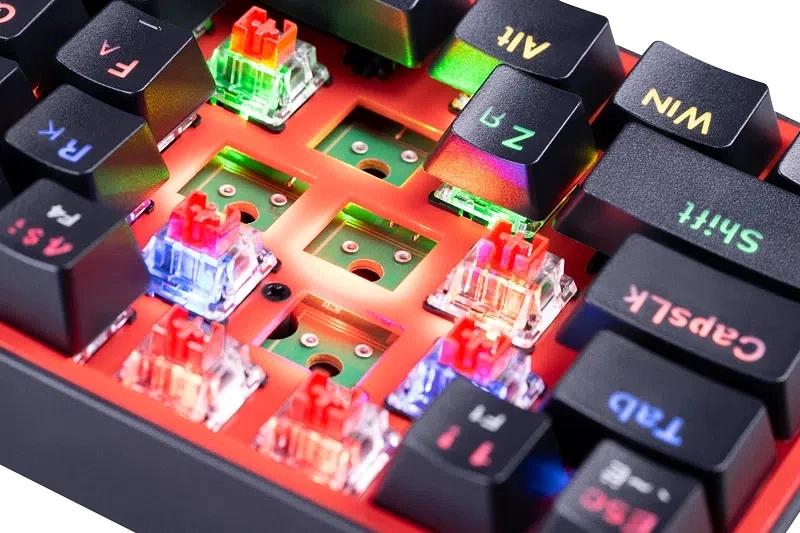 Клавиатура REDRAGON (72594) Fizz RU,Rainbow,красные свитчи фото 10