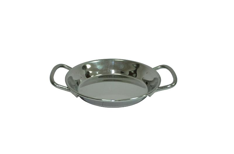 Сковорода порц. d=12 см. h=1,7 см. с 2 ручками нерж. MGsteel /1/12/ фото 1