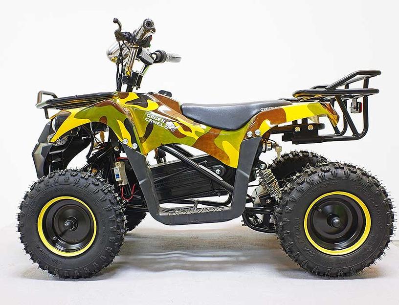 Квадроцикл GreenCamel Гоби K40 (36V 800W R6 Цепь) быстросъём, армейский желтый фото 4