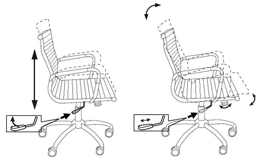 Кресло руководителя Бюрократ CH-883-LOW слоновая кость искусственная кожа низк.спин. крестовина металл хром фото 6
