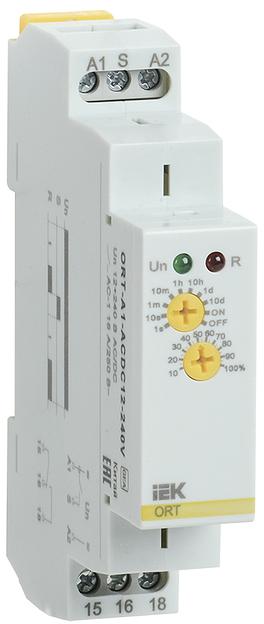 Реле задержки включения ORT 1 контакт 12-240В AC/DC IEK ORT-A1-ACDC12-240V фото 1