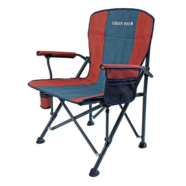 Раскладное кресло с подлокотниками терракотовый фото 3