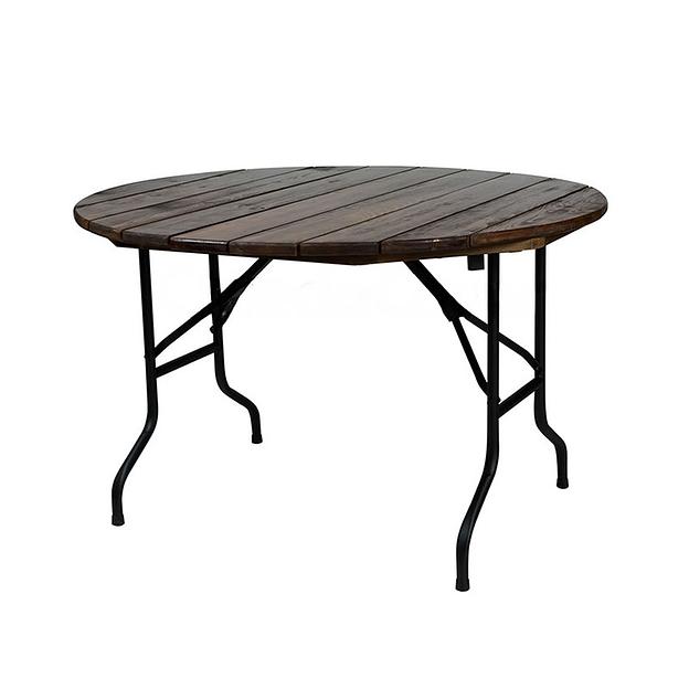 Стол Лидер 3 складной круглый уличный из реек d1800 мм фото 1