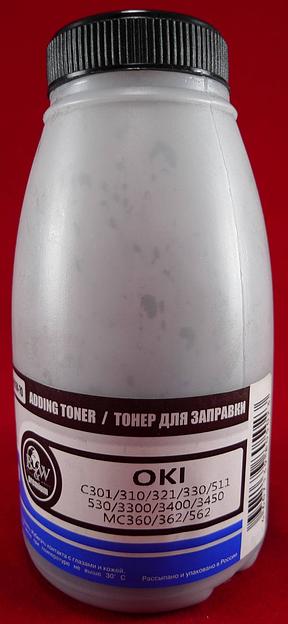 Тонер OKI C301/310/321/330/511/530/3300/3400/3450, MC360/362/562 Black (фл. 70г) B&W Premium Tomoegawa фас.Россия фото 1