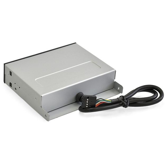 Exegate EX283581RUS Картридер USB2.0 ExeGate 3.5", мультиформатный: CF/SD/MMC/MS/MS Duo/MS pro/T flash, черный, металл фото 2