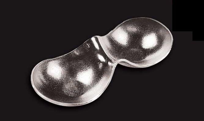 Менажница 2-х секц. 250*110 мм. прозр. стекло 3D /1/12/ фото 1