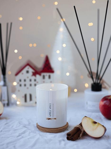 Свеча ароматическая Aesthete home «Apple Spice» 250 мл ОПТ фото 3
