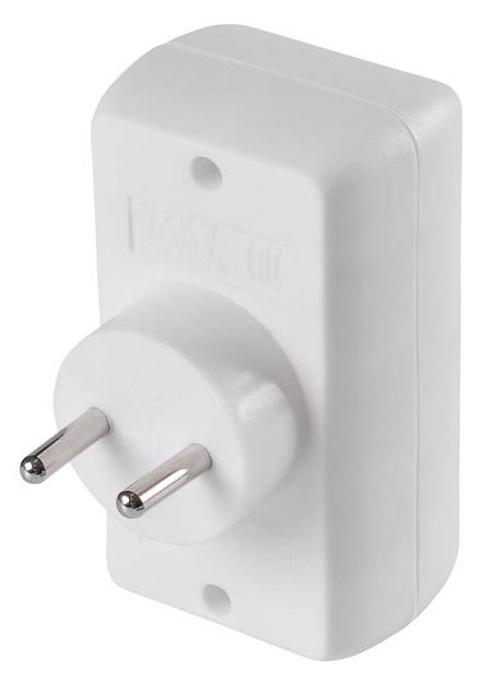 Сетевой разветвитель Buro BU-PS2-W (2 розетки) белый (пакет ПЭ) фото 4