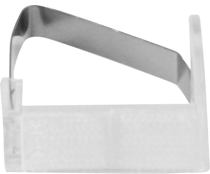 Зажим для скатерти прозрачный с липучкой/пластина /1/100/ фото 1