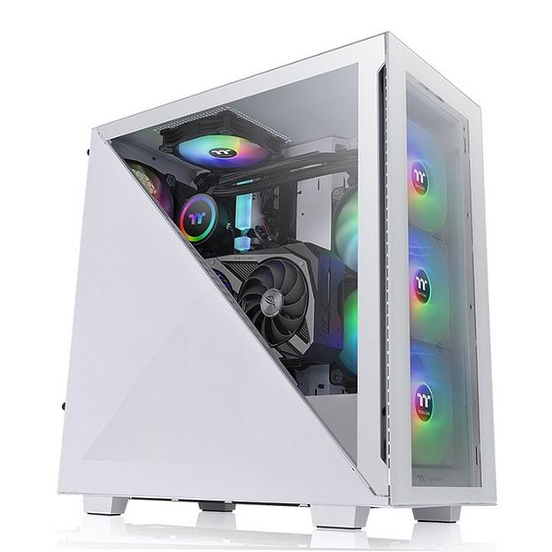 Корпус Thermaltake Divider 300 TG ARGB белый без БП ATX 2x120mm 2xUSB3.0 audio front door bott PSU фото 1