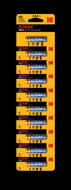 Батарейка Kodak LR03-10BL MAX SUPER Alkaline [K3A-10] (100/1000/36000) KODAK Б0005125 фото 1