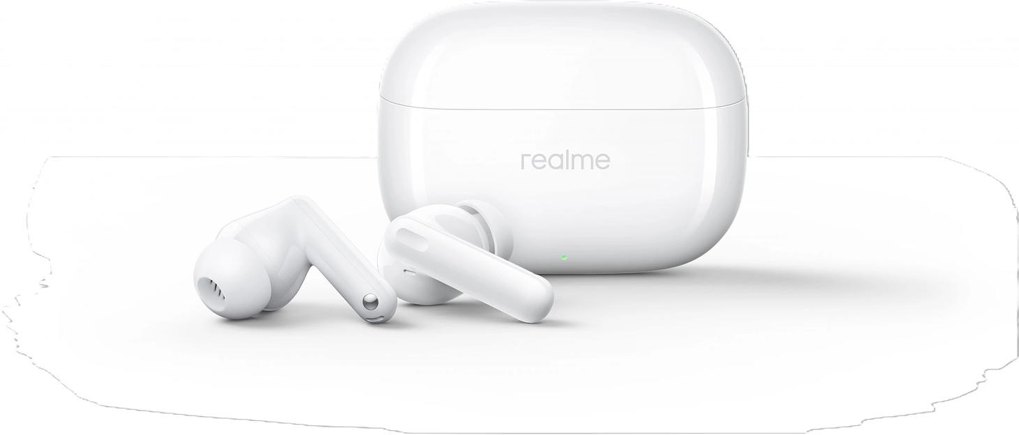 Гарнитура внутриканальные Realme Buds T310 белый беспроводные bluetooth в ушной раковине (6941764436893) фото 2