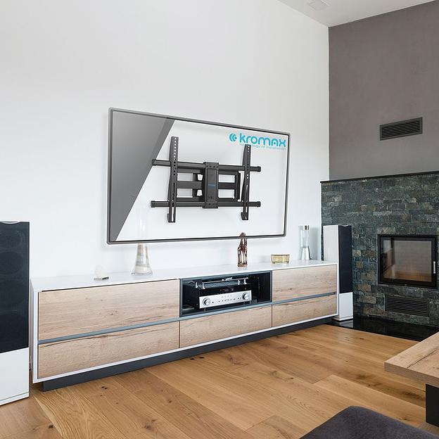 Кронштейн для телевизора Kromax GALACTIC-57 черный 32"-75" макс.60кг настенный поворотно-выдвижной и наклонный фото 8