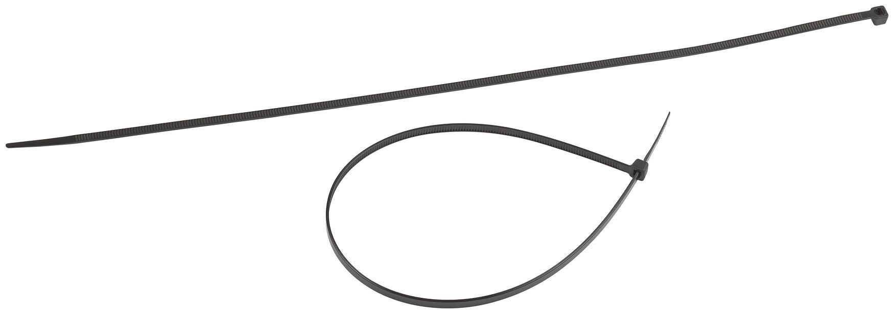 Стяжка кабельная нейлоновая (хомут) 4.8 х 300 мм чёрная (100 шт/уп) Simple NO-224-202 фото 2