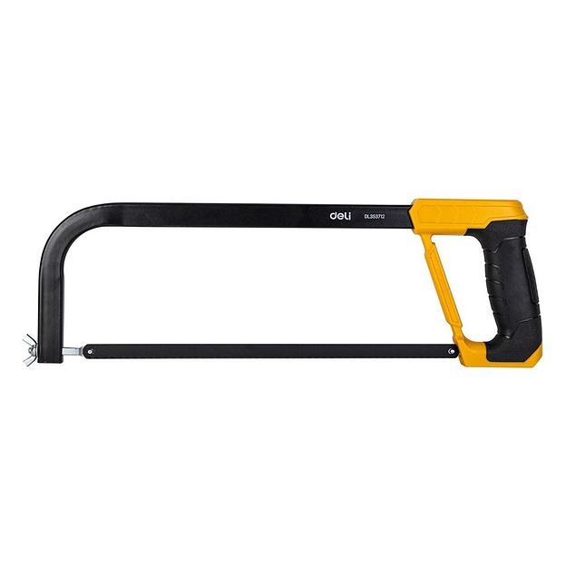 Ножовка по металлу, дереву, пластику Deli DL353712 300мм, пильное полотно из стали 65Mn, прорезиненная двухкомпонентная ручка фото 2