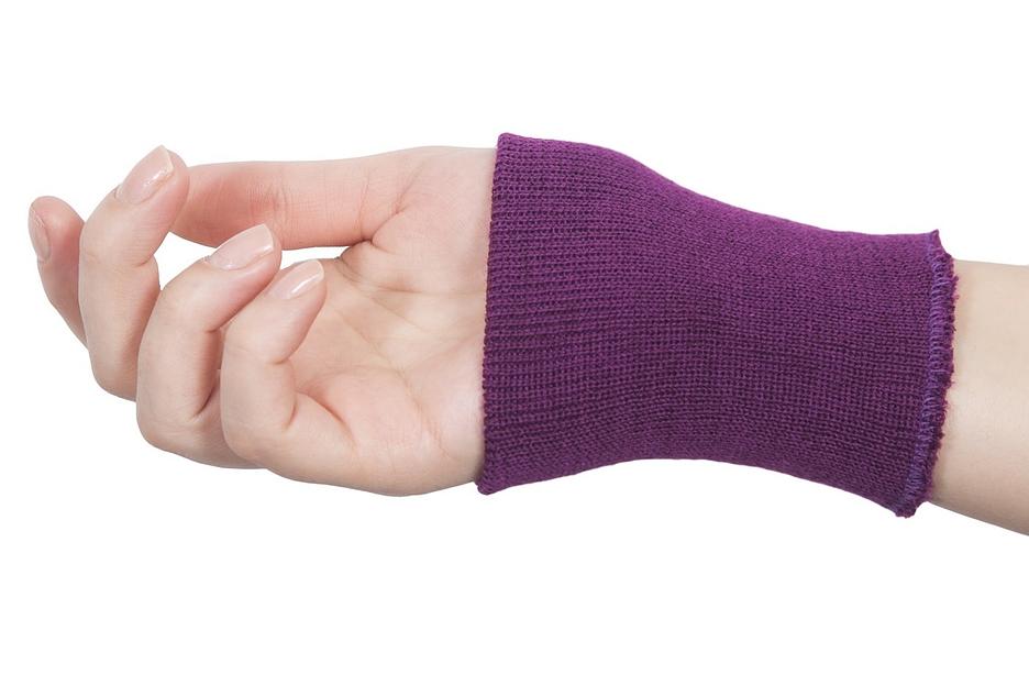 Трикотажные манжеты фиолетовые фото 1