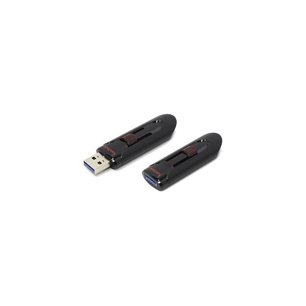 Флешка USB Sandisk Cruzer Glide 128ГБ, USB3.0, черный и красный [sdcz600-128g-g35] фото 1