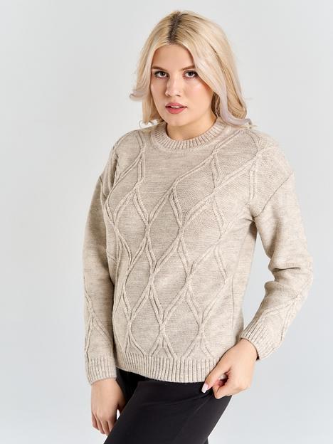 Джемпер женский «Звезда» бежевый ОПТ фото 8