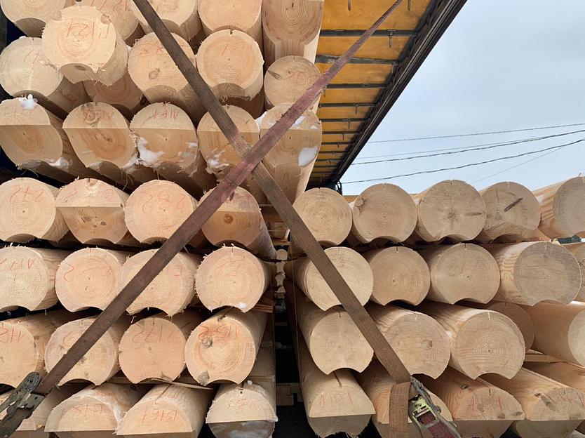 Оцилиндрованное бревно камерной сушки опт фото 1
