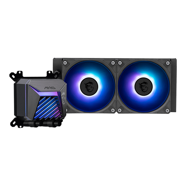 Жидкостная система охлаждения MSI MAG CORELIQUID A15 240 2x ARGB Fan, ARGB Block фото 5